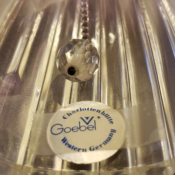 Vtg 70s Goebel Crystal Frosted Rose Birthday Bell - Picture 2 of 10